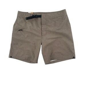 Prana Brown Board Shorts with Black Belt